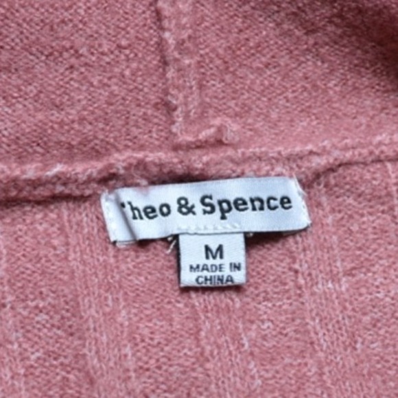 Theo & Spence Size M  Women's Open Front Cardigan with‎ Pockets Dusty Rose - Picture 4 of 9